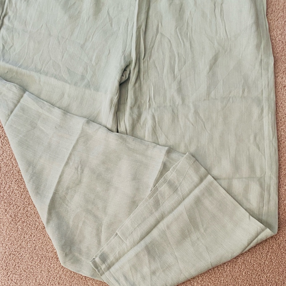 XLARGE.  HALARA WIDE LEG CASUAL LINEN FEEL DRAWSTRING PANTS - Picture 7 of 9